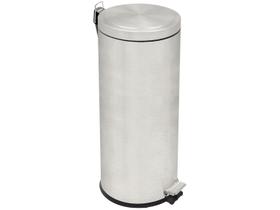 Lixeira Inox Pedal 30 L Brasil Plus Tampa Amortecedor Tramon