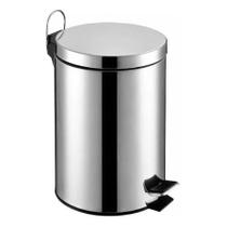 Lixeira Inox Pedal Banheiro Cozinha Com Cesto 5L