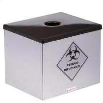Lixeira Inox Porta Coletor Para Material Perfurocortante 7l