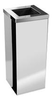 Lixeira Inox Quadrada 100 Litros Com Aro Inox Lixeira Inox Quadrada 100 Litros Com Aro Inox