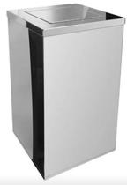 Lixeira Inox Quadrada 100 Litros Tampa Flip Flop