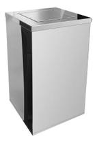 Lixeira Inox Quadrada Com Tampa VaiVem 50 Litros Lixeira Inox Quadrada Com Tampa VaiVem 50 Litros