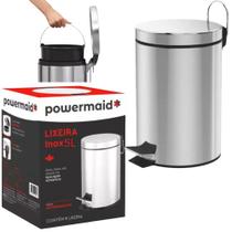 Lixeira Inox Redonda Multiuso 5 Litros