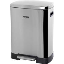 Lixeira inox retangular 50L com pedal Lixeira inox retangular 50L com pedal