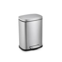 Lixeira Inox Retangular C/Pedal 5L Escovado Mood - Nobre