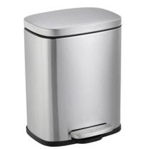 Lixeira Inox Retangular com Pedal 12L Acabamento Escovado - Mood Lixeira Inox Retangular com Pedal 12L Acabamento Escovado - Mood