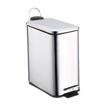 Lixeira Inox Retangular com Pedal 5L Acetinado - Mood Lixeira Inox Retangular com Pedal 5L Acetinado - Mood