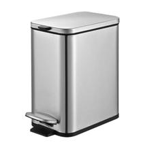 Lixeira Inox Retangular Multiuso Cozinha Banheiro Escritório Capacidade 5 Litros Brinox