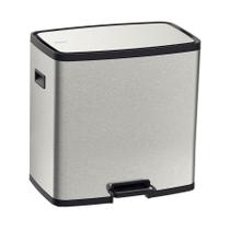 Lixeira Inox Tramontina 15+15l Octos C/tampa 94544/430 Lixeira Inox Tramontina 15+15l Octos C/tampa 94544/430