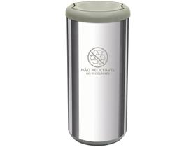 Lixeira Inox Tramontina 40L Cápsula Selecta Basculante Cinza Lixeira Inox Tramontina 40L Cápsula Selecta Basculante Cinza