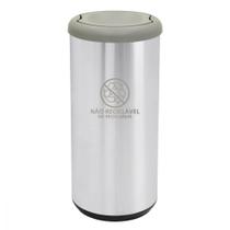 Lixeira Inox Tramontina 40L Cápsula Selecta Basculante Cinza