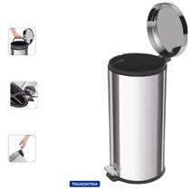 Lixeira Inox Tramontina Brasil Pedal Balde Interno 30L 38130