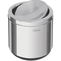 Lixeira Inox Tramontina Cápsula Basculante com Acabamento Polido e Base em Polipropileno 7 L 94540/020