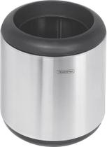 Lixeira Inox Tramontina Cápsula com Acabamento Scotch Brite e Aro e Base em Polipropileno 7 L Lixeira Inox Tramontina Cápsula com Acabamento Scotch Brite e Aro e Base em Polipropileno 7 L