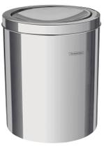 Lixeira Inox Tramontina Swing com Acabamento Polido e Tampa Basculante 5 L