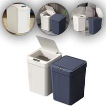 Lixeira Inteligente 11L com Sensor Automático de Movimento Sem Contato Moderna Ideal para Cozinha Banheiro Escritório Tampa Automática Higiênica Lixeira Inteligente 11L com Sensor Automático de Movimento Sem Contato Moderna Ideal para Cozinha Banheiro Escritório Tampa Automática Higiênica