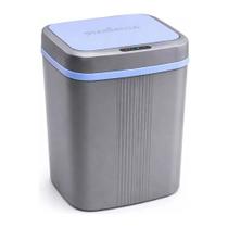 Lixeira Inteligente Automática 12L Com Sensor Aproximação A Plihas AAA Banheiro Cozinha Escritório Cor Cinza ST-803