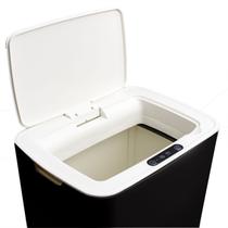 Lixeira inteligente automatica c/ sensor de aproximacao - 14 litros pilha aa - preta