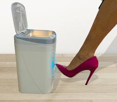 Lixeira Inteligente Automática Sensor Presença 16L Branca