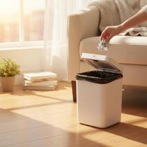 Lixeira Inteligente Recarregável 12 Litros Automática Sensor Tampas Sortidas Cozinha