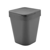 Lixeira izzy 10l preta cozinha banheiro plástico pp 32cm ou