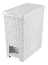 Lixeira Juta Retangular 12 L Branco - Nitron