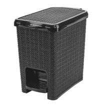 Lixeira juta retangular com pedal 6 litros