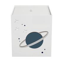 Lixeira Kit Higiene MDF com Tampa Quarto Bebê Astronauta