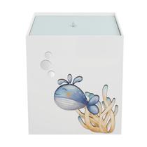 Lixeira Kit Higiene MDF com Tampa Quarto Bebê Fundo do Mar Lixeira Kit Higiene MDF com Tampa Quarto Bebê Fundo do Mar