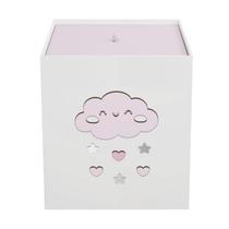 Lixeira Kit Higiene MDF com Tampa Quarto Bebê Nuvem