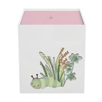 Lixeira Kit Higiene MDF com Tampa Quarto Bebê Patinhos