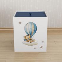 Lixeira Kit Higiene MDF com Tampa Quarto Infantil Urso Balão Lixeira Kit Higiene MDF com Tampa Quarto Infantil Urso Balão