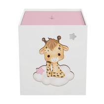 Lixeira Kit Higiene MDF com Tampa Quarto Safari Baby Nuvem Lixeira Kit Higiene MDF com Tampa Quarto Safari Baby Nuvem