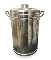 Lixeira Latão de lixo Galvanizada Redonda Vintage Decorativa Com Tampa 9 Litros