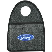 Lixeira Lixinho Automotiva Carro Carpete Logo Bordado Ford para Câmbio Grafite Lixeira Lixinho Automotiva Carro Carpete Logo Bordado Ford para Câmbio Grafite