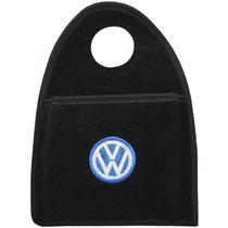 Lixeira Lixinho Automotiva Carro Carpete Logo Bordado Volkswagem para Câmbio Preta Lixeira Lixinho Automotiva Carro Carpete Logo Bordado Volkswagem para Câmbio Preta
