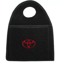 Lixeira Lixinho Carpete Toyota Logo Bordado Preta - TTs Distribuidora