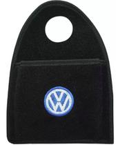 Lixeira Lixinho Carpete Volkswagen Vw Logo Bordado Preta