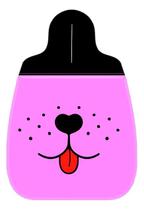 Lixeira Lixinho Carro Cachorro Rosa Lingua Lindo