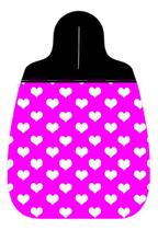 Lixeira Lixinho Carro Coração Branco Fundo Rosa