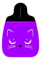 Lixeira Lixinho Carro Gato Roxo Lixeira Lixinho Carro Gato Roxo