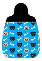 Lixeira Lixinho Carro Pugs Osso Fundo Azul Lixeira Lixinho Carro Pugs Osso Fundo Azul
