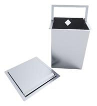 Lixeira Lixo com Alça Emutida Aço Inox 5 Litros Escovado Lixeira Lixo com Alça Emutida Aço Inox 5 Litros Escovado