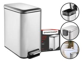 Lixeira Lixo Linea Sistema Soft Close 5 Litros Aço Inox
