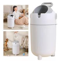 Lixeira Magica Fralda Anti Odor Bacteria Mau Cheiro 10 Litros Lixo Cozinha Quarto Banheiro Fraldario Casa - AB.MIDIA