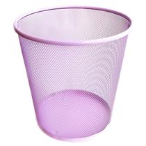 Lixeira Metal Aramado Telada Cesto Lixo 12 Litros - Rosa-03
