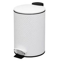 Lixeira Metal Multiuso com Pedal Mosaic Branco 5L 4354 - Paramount