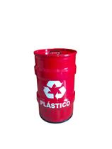 Lixeira Metalica Tambor Reciclagem Plastico Tonel 50Lt