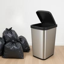 Lixeira Metalizada 09 Litros com Tampa Click Compacta, Durável e Elegante para Seu Espaço