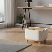 Lixeira Mini 2 L Retrô Tampa Banheiro Escritório Cozinha Top